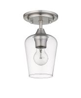One Light Flush Mount by Z-Lite - Joliet Collection, Brushed Nickel Finish - 473F1-BN