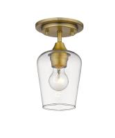 One Light Flush Mount by Z-Lite - Joliet Collection, Olde Brass Finish - 473F1-OBR