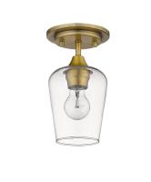 One Light Flush Mount by Z-Lite - Joliet Collection, Olde Brass Finish - 473F1-OBR