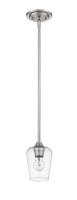 One Light Pendant by Z-Lite - Joliet Collection, Brushed Nickel Finish - 473MP-BN