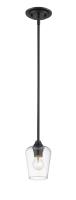 One Light Pendant by Z-Lite - Joliet Collection, Matte Black Finish - 473MP-MB