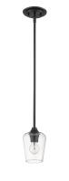 One Light Pendant by Z-Lite - Joliet Collection, Matte Black Finish - 473MP-MB