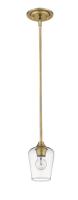 One Light Pendant by Z-Lite - Joliet Collection, Olde Brass Finish - 473MP-OBR