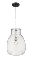 One Light Pendant by Z-Lite - Bella Collection, Matte Black + Brushed Nickel Finish - 476P-MB-BN
