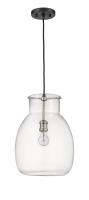 One Light Pendant by Z-Lite - Bella Collection, Matte Black + Brushed Nickel Finish - 476P-MB-BN