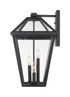 Three Light Outdoor Wall Light by Z-Lite - Talbot Collection, Black Finish - 579B-BK