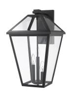 Three Light Outdoor Wall Light by Z-Lite - Talbot Collection, Black Finish - 579B-BK