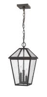 Three Light Outdoor Chain Mount Ceiling Fixture by Z-Lite - Talbot Collection, Oil Rubbed Bronze Finish - 579CHB-ORB