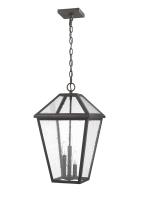 Three Light Outdoor Chain Mount Ceiling Fixture by Z-Lite - Talbot Collection, Oil Rubbed Bronze Finish - 579CHXL-ORB