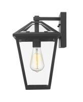 One Light Outdoor Wall Light by Z-Lite - Talbot Collection, Black Finish - 579M-BK