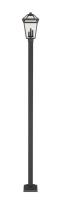 Three Light Outdoor Post Mounted Fixture by Z-Lite - Talbot Collection, Black Finish - 579PHBS-536P-BK