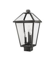 Three Light Outdoor Post Mount Fixture by Z-Lite - Talbot Collection, Black Finish - 579PHBS-BK
