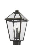 Three Light Outdoor Post Mount Fixture by Z-Lite - Talbot Collection, Oil Rubbed Bronze Finish - 579PHBS-ORB