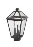 Three Light Outdoor Post Mount Fixture by Z-Lite - Talbot Collection, Oil Rubbed Bronze Finish - 579PHBS-ORB