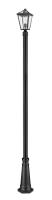 One Light Outdoor Post Mounted Fixture by Z-Lite - Talbot Collection, Black Finish - 579PHMR-519P-BK