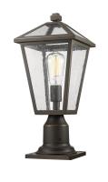 One Light Outdoor Pier Mounted Fixture by Z-Lite - Talbot Collection, Oil Rubbed Bronze Finish - 579PHMR-533PM-ORB