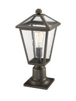 One Light Outdoor Pier Mounted Fixture by Z-Lite - Talbot Collection, Oil Rubbed Bronze Finish - 579PHMR-533PM-ORB