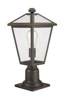 One Light Outdoor Pier Mounted Fixture by Z-Lite - Talbot Collection, Oil Rubbed Bronze Finish - 579PHMR-533PM-ORB
