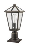 One Light Outdoor Pier Mounted Fixture by Z-Lite - Talbot Collection, Oil Rubbed Bronze Finish - 579PHMR-533PM-ORB
