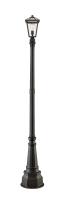 One Light Outdoor Post Mounted Fixture by Z-Lite - Talbot Collection, Oil Rubbed Bronze Finish - 579PHMR-564P-ORB