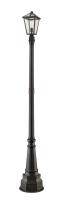 One Light Outdoor Post Mounted Fixture by Z-Lite - Talbot Collection, Oil Rubbed Bronze Finish - 579PHMR-564P-ORB