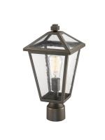 One Light Outdoor Post Mount Fixture by Z-Lite - Talbot Collection, Oil Rubbed Bronze Finish - 579PHMR-ORB