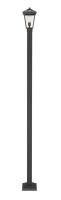 One Light Outdoor Post Mounted Fixture by Z-Lite - Talbot Collection, Black Finish - 579PHMS-536P-BK