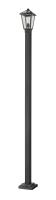 One Light Outdoor Post Mounted Fixture by Z-Lite - Talbot Collection, Black Finish - 579PHMS-536P-BK