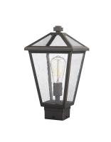 One Light Outdoor Post Mount Fixture by Z-Lite - Talbot Collection, Oil Rubbed Bronze Finish - 579PHMS-ORB