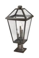 Three Light Outdoor Pier Mounted Fixture by Z-Lite - Talbot Collection, Oil Rubbed Bronze Finish - 579PHXLR-533PM-ORB