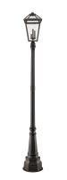 Three Light Outdoor Post Mounted Fixture by Z-Lite - Talbot Collection, Oil Rubbed Bronze Finish - 579PHXLR-564P-ORB