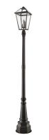 Three Light Outdoor Post Mounted Fixture by Z-Lite - Talbot Collection, Oil Rubbed Bronze Finish - 579PHXLR-564P-ORB