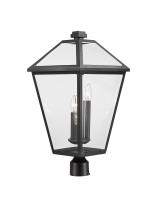 Three Light Outdoor Post Mount Fixture by Z-Lite - Talbot Collection, Black Finish - 579PHXLR-BK