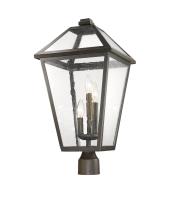 Three Light Outdoor Post Mount Fixture by Z-Lite - Talbot Collection, Oil Rubbed Bronze Finish - 579PHXLR-ORB
