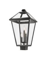 Three Light Outdoor Post Mount Fixture by Z-Lite - Talbot Collection, Black Finish - 579PHXLS-BK