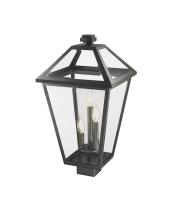 Three Light Outdoor Post Mount Fixture by Z-Lite - Talbot Collection, Black Finish - 579PHXLS-BK