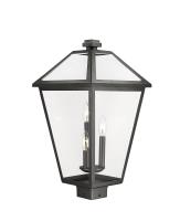 Three Light Outdoor Post Mount Fixture by Z-Lite - Talbot Collection, Black Finish - 579PHXLS-BK
