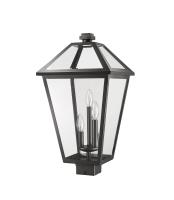 Three Light Outdoor Post Mount Fixture by Z-Lite - Talbot Collection, Black Finish - 579PHXLS-BK