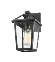 One Light Outdoor Wall Light by Z-Lite - Talbot Collection, Black Finish - 579S-BK