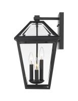 Three Light Outdoor Wall Light by Z-Lite - Talbot Collection, Black Finish - 579XL-BK