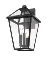 Three Light Outdoor Wall Light by Z-Lite - Talbot Collection, Black Finish - 579XL-BK
