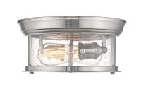 Two Light Flush Mount by Z-Lite - Sonna Collection, Brushed Nickel Finish - 727F10-BN