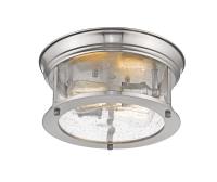 Two Light Flush Mount by Z-Lite - Sonna Collection, Brushed Nickel Finish - 727F10-BN