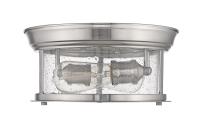 Two Light Flush Mount by Z-Lite - Sonna Collection, Brushed Nickel Finish - 727F10-BN
