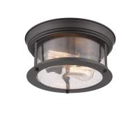 Two Light Flush Mount by Z-Lite - Sonna Collection, Bronze Finish - 727F10-BRZ
