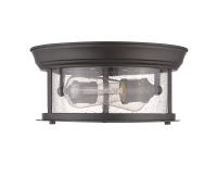 Two Light Flush Mount by Z-Lite - Sonna Collection, Bronze Finish - 727F10-BRZ