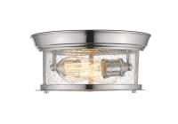 Two Light Flush Mount by Z-Lite - Sonna Collection, Chrome Finish - 727F10-CH