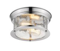 Two Light Flush Mount by Z-Lite - Sonna Collection, Chrome Finish - 727F10-CH