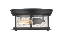 Two Light Flush Mount by Z-Lite - Sonna Collection, Matte Black Finish - 727F10-MB
