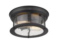 Two Light Flush Mount by Z-Lite - Sonna Collection, Matte Black Finish - 727F10-MB